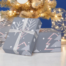 Minimalistisches, grau-elegantes Weihnachtsmuster