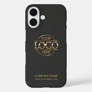 Minimalistisches graues Firmenlogo für Werbezwecke iPhone 16 Hülle