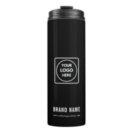 Minimalistisches graues Firmenlogo zur Geschäftsfö Thermosbecher