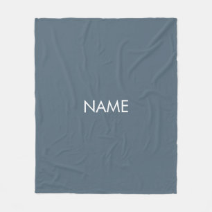 Minimalistisches graues individuelle Name-Monogram Fleecedecke