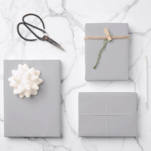 Minimalistisches graues, schlichtes, modernes Gesc Geschenkpapier Set