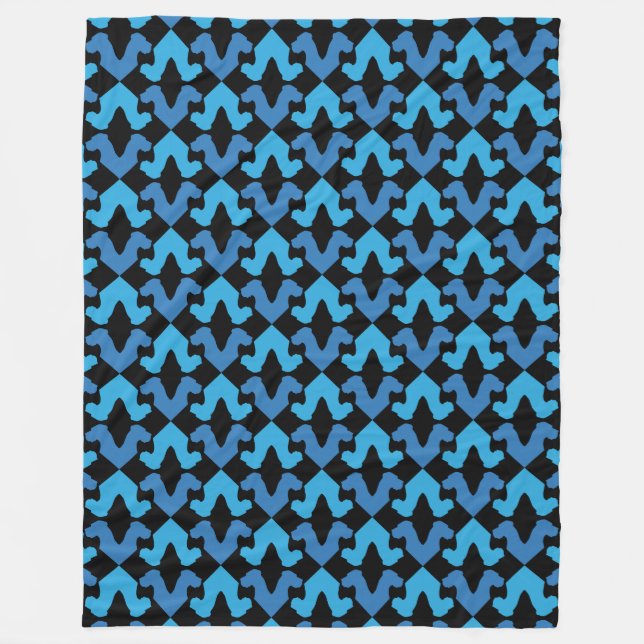 Minimalistisches Great Dane Muster Fleecedecke (Vorderseite)