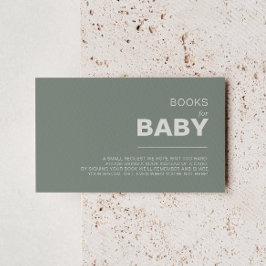Minimalistisches Green Baby Showbook - Anfrage Begleitkarte