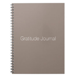 Minimalistisches Greige Beige-Dankesjournal Notizblock