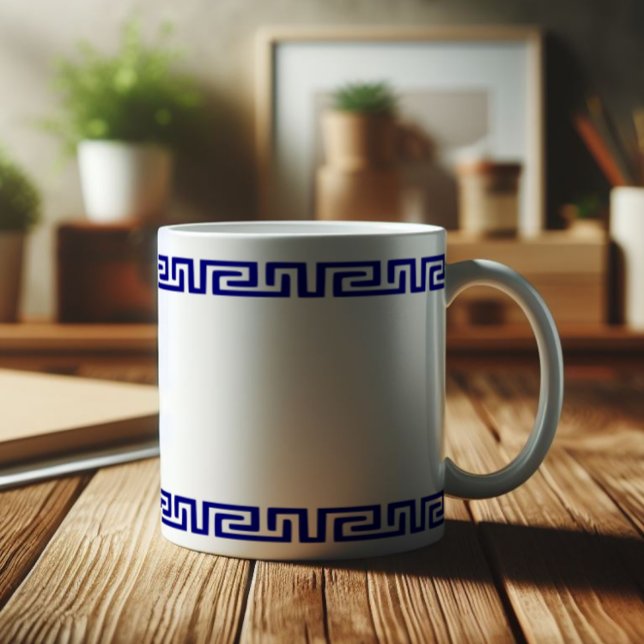 Minimalistisches griechisches Muster, benutzerdefi Kaffeetasse (Von Creator hochgeladen)