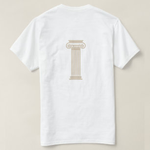 Minimalistisches Griechisches Säulen-Seil-Knoten-T T-Shirt