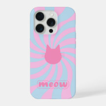 Minimalistisches Groovy Retro Meow Design