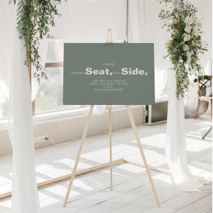 Minimalistisches Grün wählt einen Sitzplatz aus, k Poster
