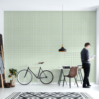 Minimalistisches Grünblatt-Muster Tapete