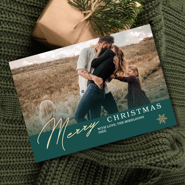 Minimalistisches grünes Foto Weihnachten (Von Creator hochgeladen)