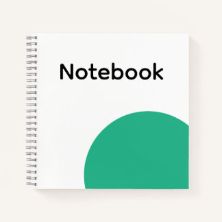 Minimalistisches grünes Kreis-Notizbuch Notizbuch