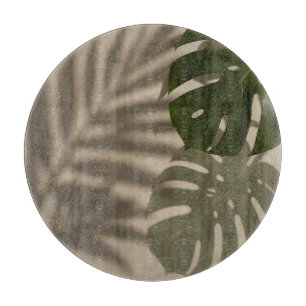 Minimalistisches grünes Monstera-Blatt Tropischer  Schneidebrett