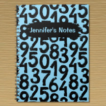 Minimalistisches Grunge Number Pattern-Notebook