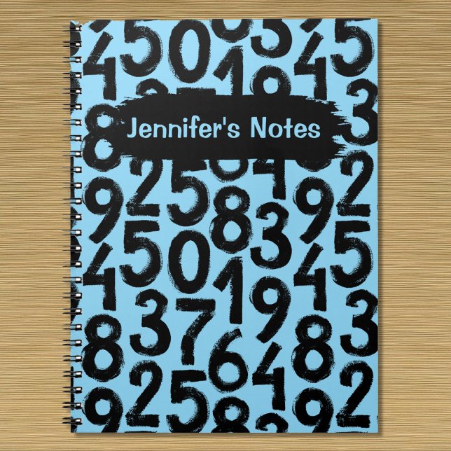 Minimalistisches Grunge Number Pattern-Notebook Notizblock (Von Creator hochgeladen)