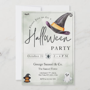 Minimalistisches Halloween Office-Party für kleine Einladung