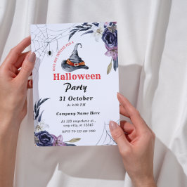 Minimalistisches Halloween Office-Party für kleine Einladung