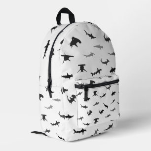 Minimalistisches Hammerhead-Hai-Hammerhead-Muster Bedruckter Rucksack