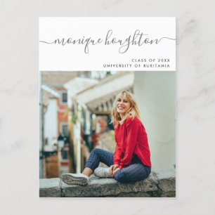 Minimalistisches handgeschriebenes einladungspostkarte