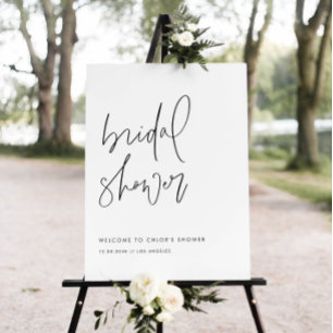 Minimalistisches, handgeschriebenes Skript-Brautpa Poster