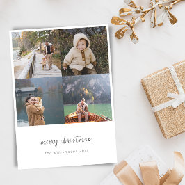 Minimalistisches handgeschriebenes Skript mit mehr Feiertagskarte