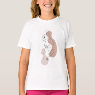 Minimalistisches Hasen-Linienkunst-T-Shirt T-Shirt