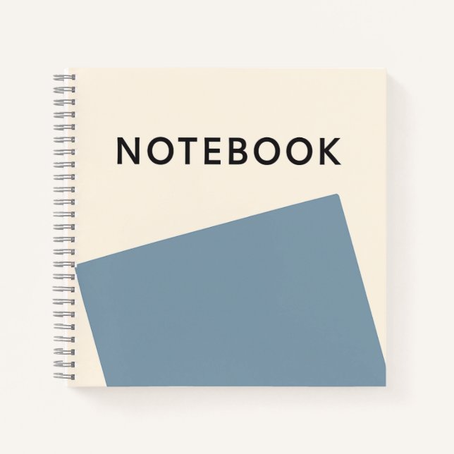 Minimalistisches hellblaues Notebook Notizbuch (Vorderseite)