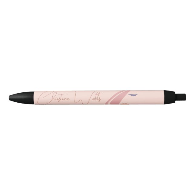 Minimalistisches helles Pfirsichpink Makeup Artist Kugelschreiber (Vorderseite)