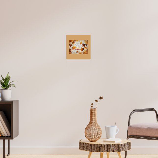 Minimalistisches "Hello Autumn" Wall Art Poster -  (Wohnzimmer 3)