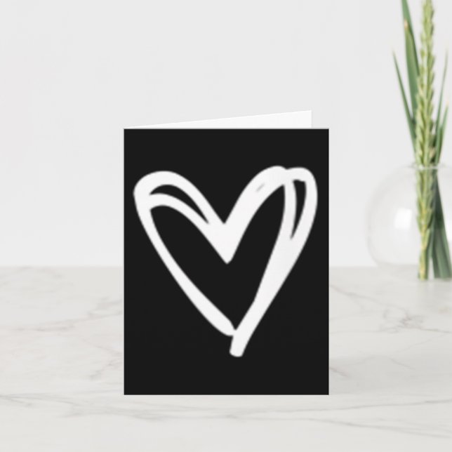 Minimalistisches Herz Karte (Vorderseite)