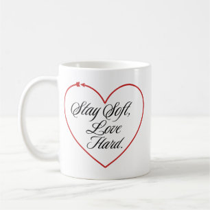 Minimalistisches Herz-Linienkunst-Liebe-Tasse Kaffeetasse