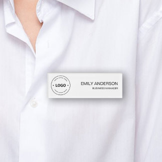 Minimalistisches Hinzufügen eines eigenen Logos Namenschild