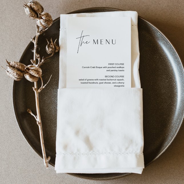 Minimalistisches Hochzeitmenü 4x9 (Von Creator hochgeladen)