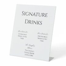 Minimalistisches Hochzeitsbar-Schild | Benutzerdef