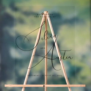 Minimalistisches Hochzeitseglement Akryllische Beg Acrylschild