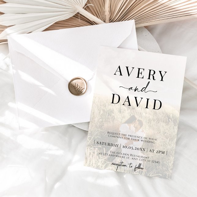 Minimalistisches HochzeitsFoto Einladung (Von Creator hochgeladen)