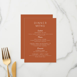 Minimalistisches Hochzeitsmenü Poster Einfache Hoc Menükarte
