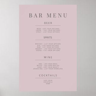 Minimalistisches Hochzeitsschild Poster Soft Beige