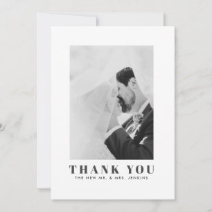 Minimalistisches Hochzeitsskiosk - Foto Vielen Dan Dankeskarte