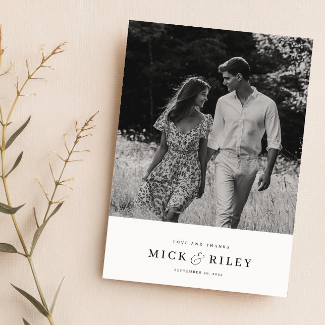 Minimalistisches Hochzeitsstift Foto Dankeschön Ka Dankeskarte (Von Creator hochgeladen)