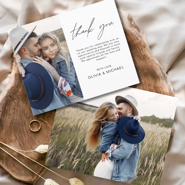 Minimalistisches Hochzeitsszenario - Dankeschön-Fo (Von Creator hochgeladen)