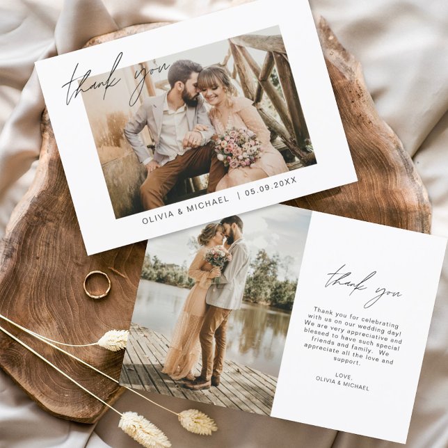 Minimalistisches Hochzeitsszenario - Dankeschön-Fo (Von Creator hochgeladen)