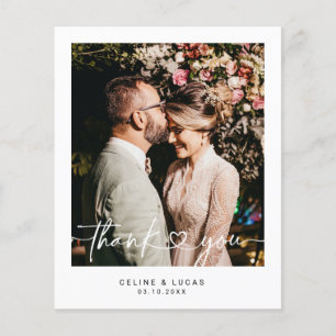 Minimalistisches Hochzeitsszenario - Dankeschön-Fo Flyer