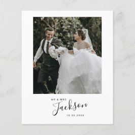 Minimalistisches Hochzeitsszenario - Dankeschön-Fo Flyer