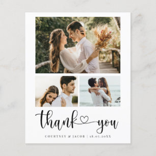 Minimalistisches Hochzeitsszenario - Dankeschön-Fo Flyer