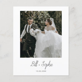 Minimalistisches Hochzeitsszenario - Dankeschön-Fo Flyer