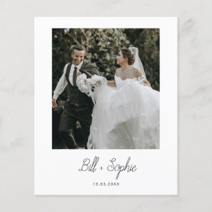 Minimalistisches Hochzeitsszenario - Dankeschön-Fo Flyer