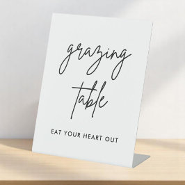 Minimalistisches Hochzeitstich Sockelschild