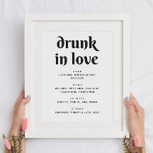 Minimalistisches Hochzeittrunk-Bar | Betrunken in 