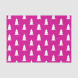 Minimalistisches Hot Pink White Christmas Tree Mus Seidenpapier<br><div class="desc">Dieses Papiertaschentuch weist einen minimalistischen und modernen weißen Weihnachtsbaum mit einem Schneeflockenmuster auf heiß rosa Hintergrund auf.</div>