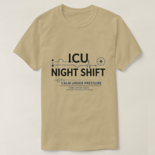 Minimalistisches ICU-Nachtschwester-Shirt Kritis T-Shirt